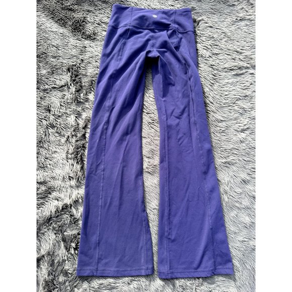 Athleta Leggings Exra Small Petite Blue Bell Bottom Midi Raise Activewear Womens - Picture 3 of 11